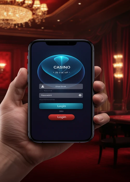 Interface de connexion sécurisée de Casinozer affichant les champs d'identifiants et le bouton d'accès au compte joueur.